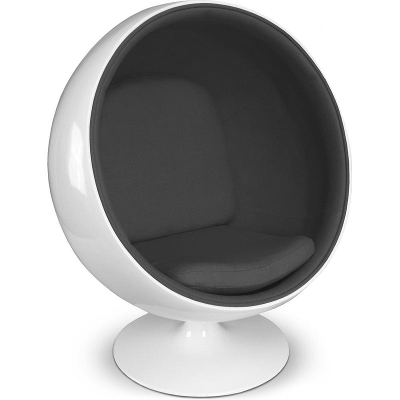 Fauteuil design boule - Tissu rembourré - Batton