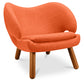 Fauteuil bekleed met stof - Scandinavisch design - Pelitano