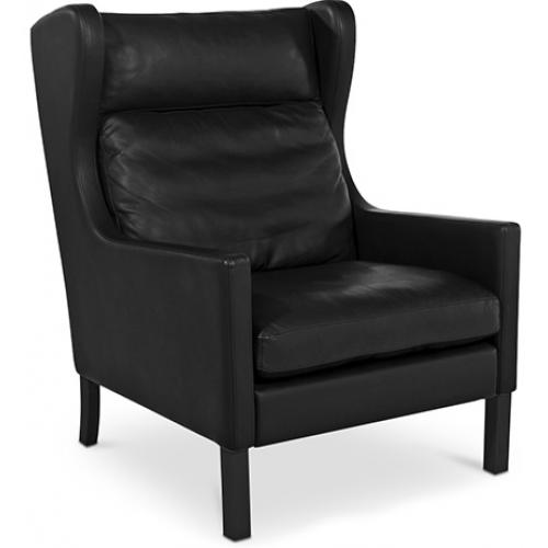 Fauteuil avec accoudoirs - Style rétro - Revêtu de cuir - Michal
