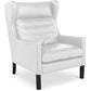 Fauteuil avec accoudoirs - Style rétro - Revêtu de cuir - Michal