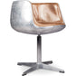 Chaise longue - Design chair - Leather and metal - Cognac