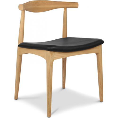 Dining chair - Scandinavian style - Wood and leather - Lanan