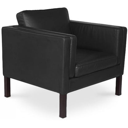 Fauteuil avec accoudoir - Revêtu de cuir - Betzalel