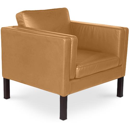 Fauteuil avec accoudoir - Revêtu de cuir - Betzalel