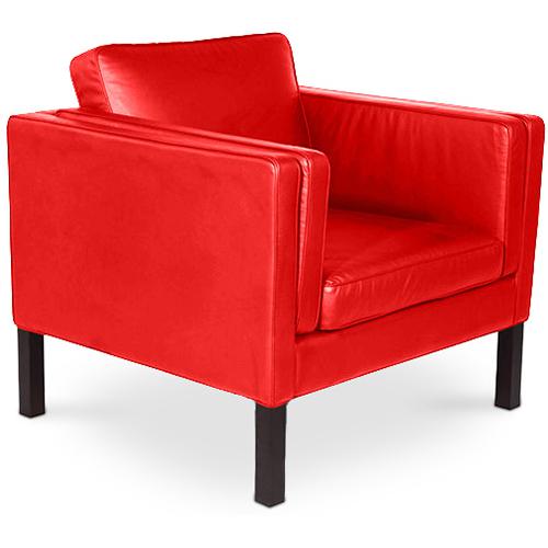 Fauteuil avec accoudoir - Revêtu de cuir - Betzalel