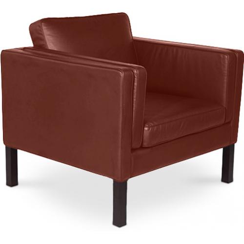 Fauteuil avec accoudoir - Revêtu de cuir - Betzalel