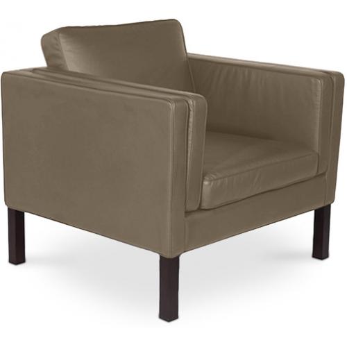 Fauteuil avec accoudoir - Revêtu de cuir - Betzalel