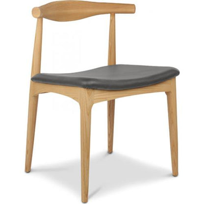 Dining chair - Scandinavian style - Wood and leather - Lanan
