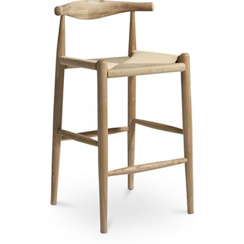 Designerski stołek barowy Boho Bali - drewno - 75cm - Elb