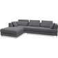 Chaise longue avec 3 places - Tissu d'ameublement - Boretti