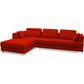 Chaise longue avec 3 places - Tissu d'ameublement - Boretti