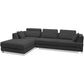 Chaise longue avec 3 places - Tissu d'ameublement - Boretti