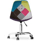 Office Chair with Wheels - Desk Chair - Upholstered in Patchwork -  Simona - gallery 7
