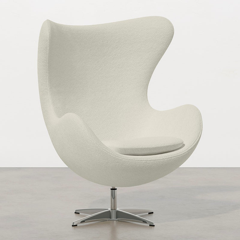 Armchair with armrests - Upholstered in Boucle Fabric - Brave