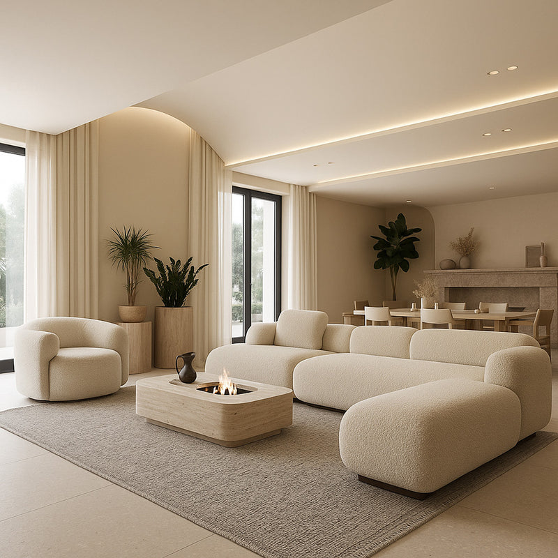Large Contemporary and Modern Design Rug - Beige (160x230 cm) - Harbor - gallery 1