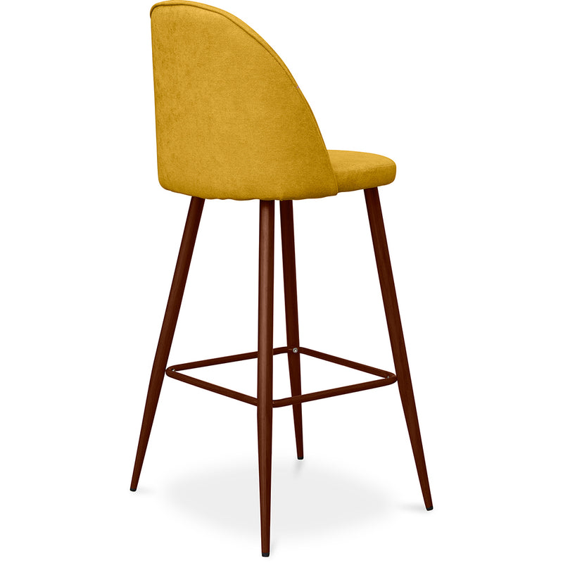 Gepolsterter Stoffhocker - Skandinavisches Design - 76cm - Evelyne