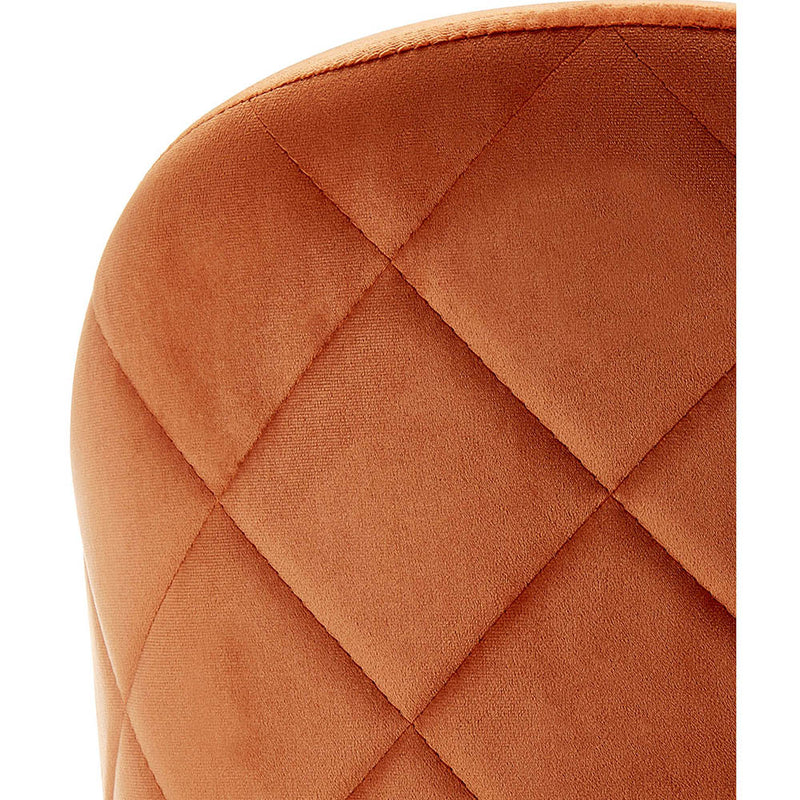Dining Chair - Upholstered in Velvet - Backrest with Pattern - Evelyne