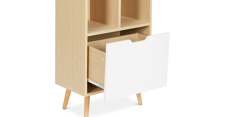 Credenza in legno - Design scandinavo - 4 scomparti - Roin