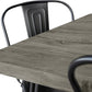 Table de salle à manger design 120cm + 4 chaises de salle à manger - Design industriel - Hairpin Stylix
