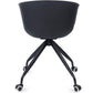 Chaise de bureau tapissée avec accoudoirs - Chaise de bureau à roulettes - Noir et blanc - Jodie