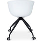 Chaise de bureau avec accoudoirs - Chaise de bureau à roulettes - Noir et blanc - Jodie