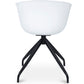 Chaise de bureau tapissée avec accoudoirs - Chaise de bureau noire et blanche - Jodie