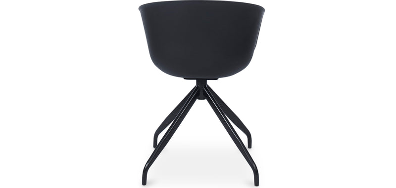 Chaise de bureau avec accoudoirs - Chaise de bureau design noire - Jodie