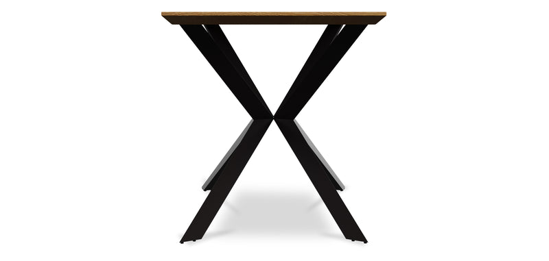 Table de salle à manger rectangulaire - Industrielle Bois et métal - Danr