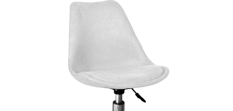 Silla giratoria tapizada con ruedas - Tulip