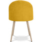 Dining Chair Upholstered in Fabric - Scandinavian Style Solid Natural Wood Style Legs- Evelyne