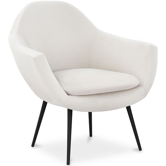Armchair with Armrests - Upholstered in Boucle Fabric - Eila - gallery 9