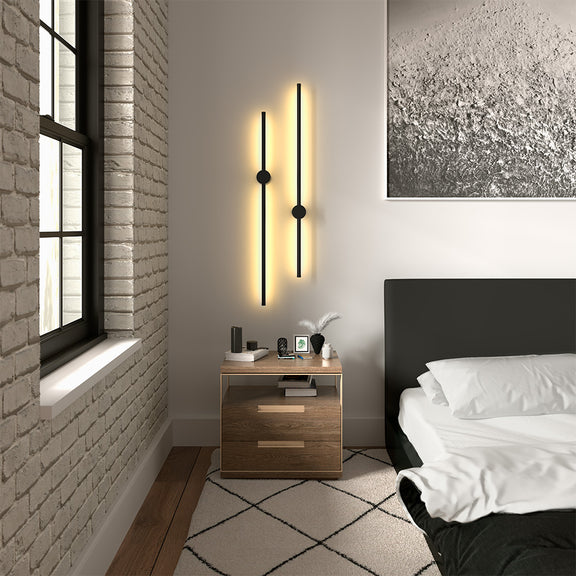 Aluminum stick wall light in modern design, 80cm - Hernel - gallery 9