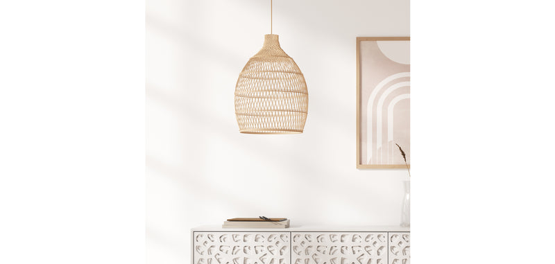 Lampe de plafond en rotin - Lampe suspendue au stile Boho Bali - Bay