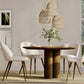 Chaise de salle à manger En Bouclette Fausse Fourrure Tapissée - Boucles Blanches - Scandinave - Evelyne