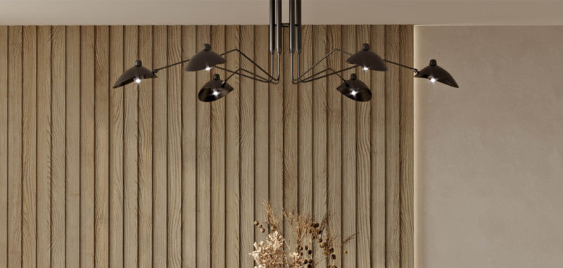 Lampe de plafond - Lampe de bureau à bras flexibles - 6 bras - George