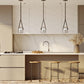 Lustre de plafond - Suspension - Cuir et verre - Bim