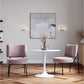 Velvet Upholstered Armchair - Light Pink - Jerna