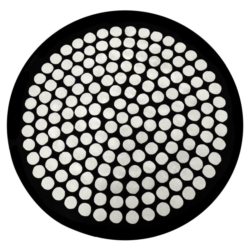 Round Rug Wool – Geometric Design – 104 cm – Yoler