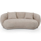 Curved Contemporary Style Design Sofa Upholstered in Chenille - 3 Seater - Curvy - gallery 1