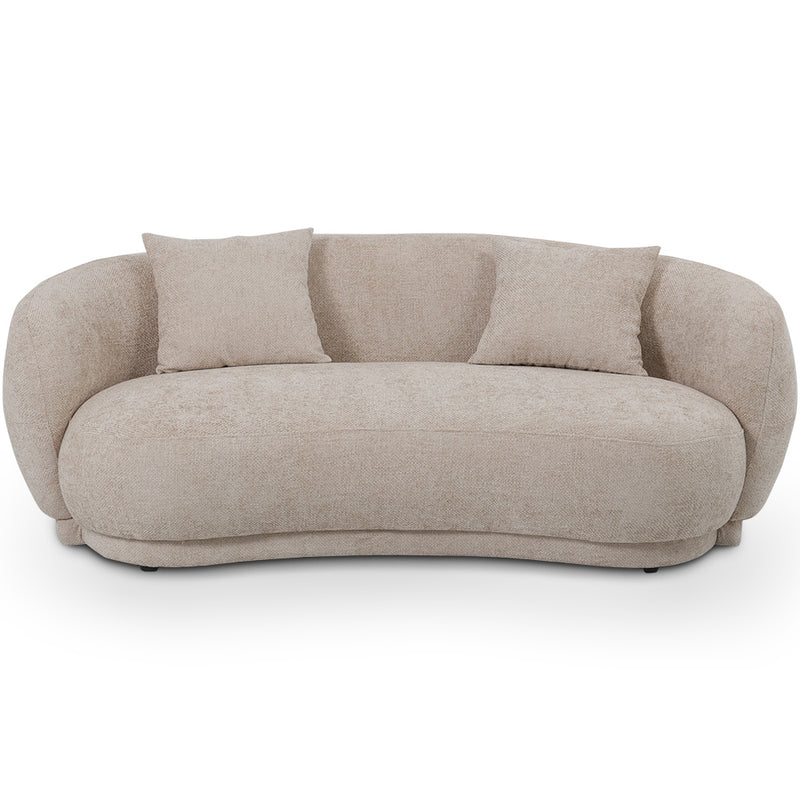 Curved Contemporary Style Design Sofa Upholstered in Chenille - 3 Seater - Curvy - gallery 1