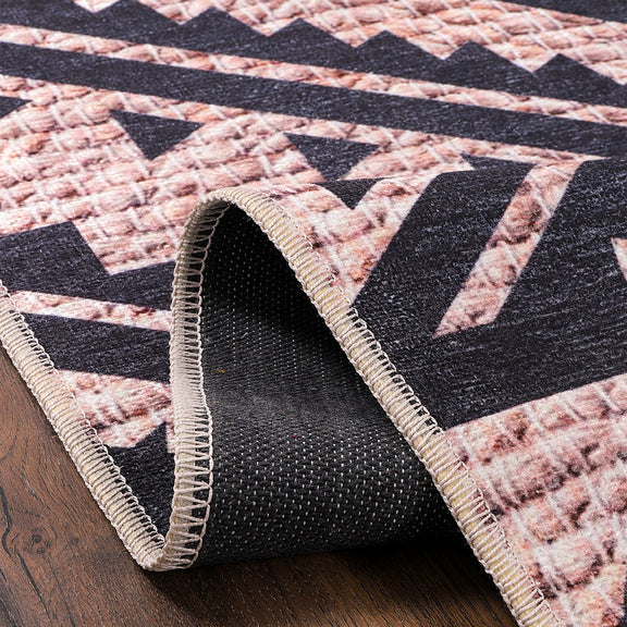 Vintage Geometric Tribal Rug – (290x200 cm) – Cinder - gallery 3
