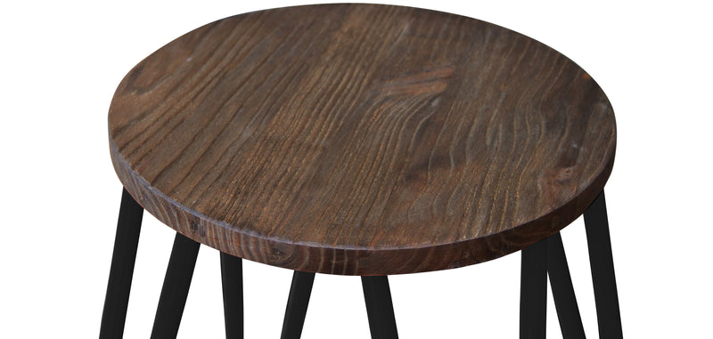 Sgabello Hairpin - 43cm - Legno scuro e metallo