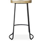 Barstol - Industriell design - Tre og metall - 76cm - Adriel