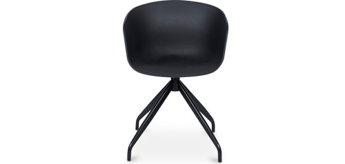 Chaise de bureau tapissée avec accoudoirs - Chaise de bureau design noire - Jodie - Joan