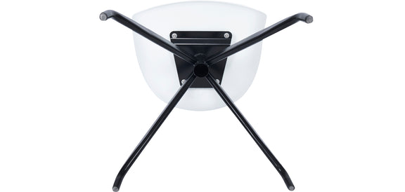 Upholstered Office Chair with Armrests - Black and White Desk Chair - Jodie - gallery 7