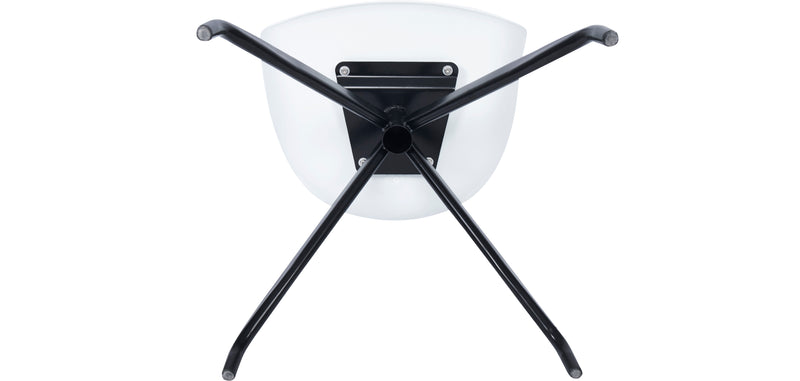 Upholstered Office Chair with Armrests - Black and White Desk Chair - Jodie - gallery 7