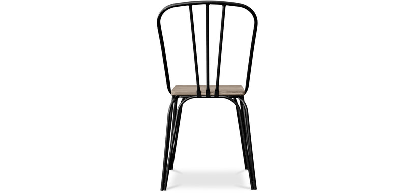 Esszimmerstuhl - Industrielles Design - Holz und Metall - Lillor