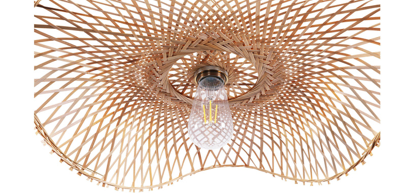 Hanging Lamp Design Boho Bali Woven Bamboo - Bahati