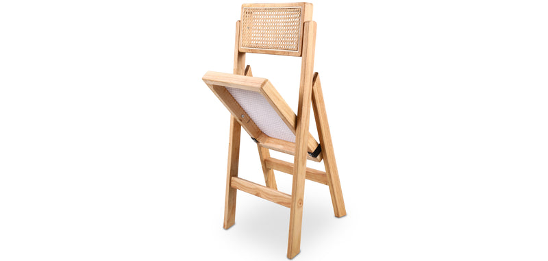 Folding Wooden Rattan Dining Chair - Umbra