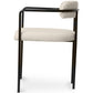 Chaise de salle à manger en bouclette fausse fourrure Tapissée - Boucles Blanches - Garne